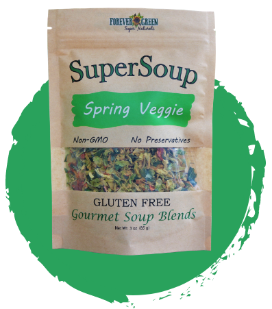 Gluten-free dairy-free Spring Veggie soup with fresh greens, herbs, and nutrient-packed veggies for a healthy, light meal

